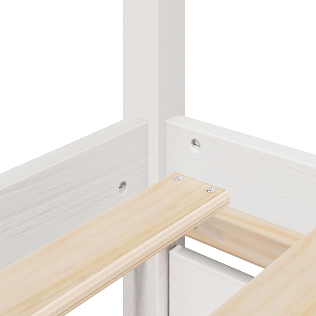 Cadru de pat cu sertare, alb, 180x200 cm, lemn masiv pin GartenMobel Dekor