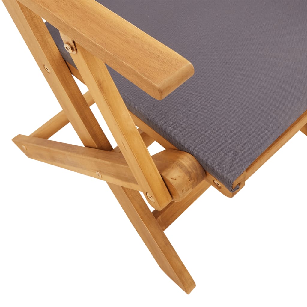 Set mobilier bistro, 3 piese, textil antracit/lemn masiv GartenMobel Dekor