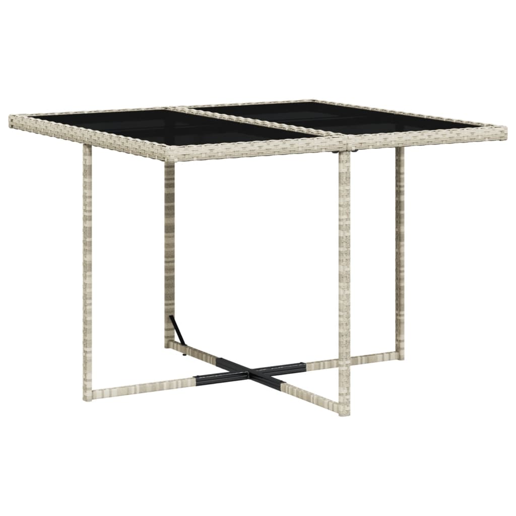 Set mobilier de grădină cu perne, 5 piese gri deschis poliratan GartenMobel Dekor