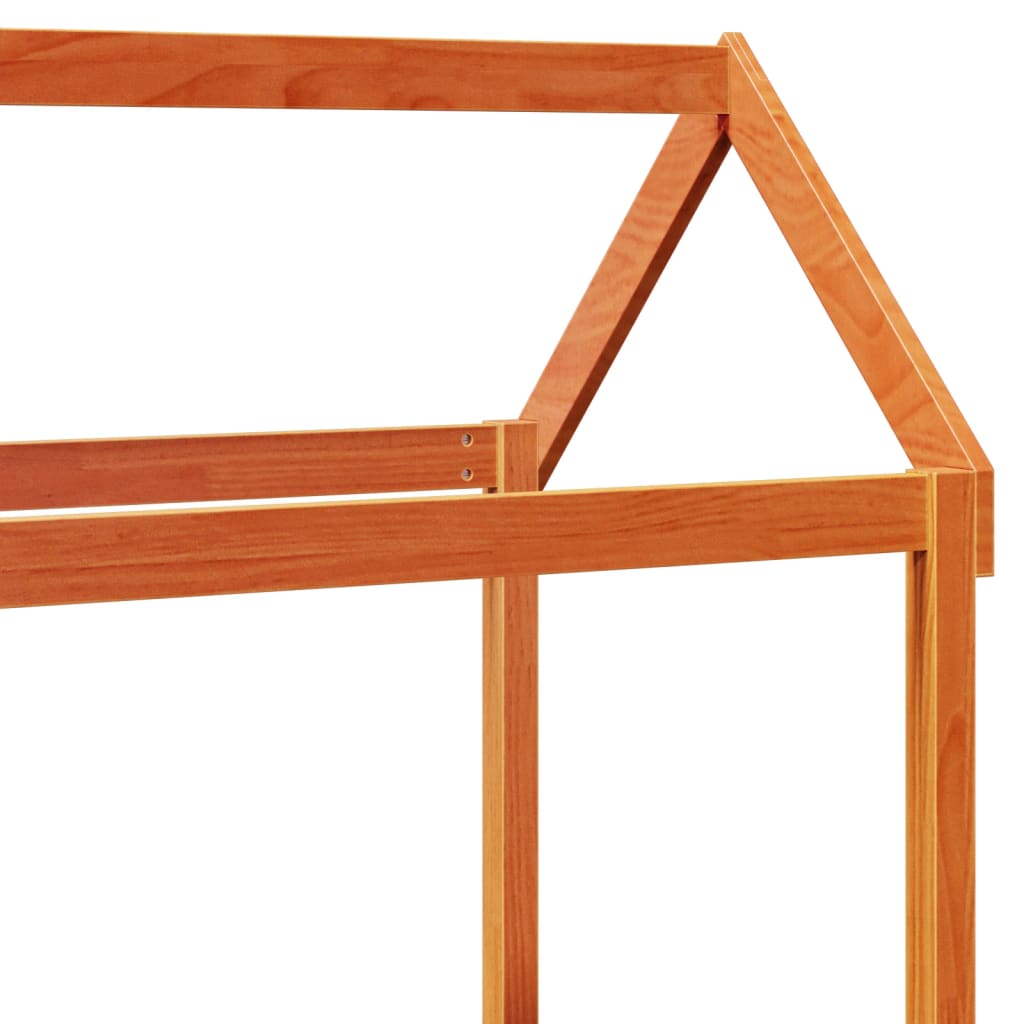 Acoperiș Pat Copii, maro, 108x70x176,5 cm Lemn Mass Pin GartenMobel Dekor