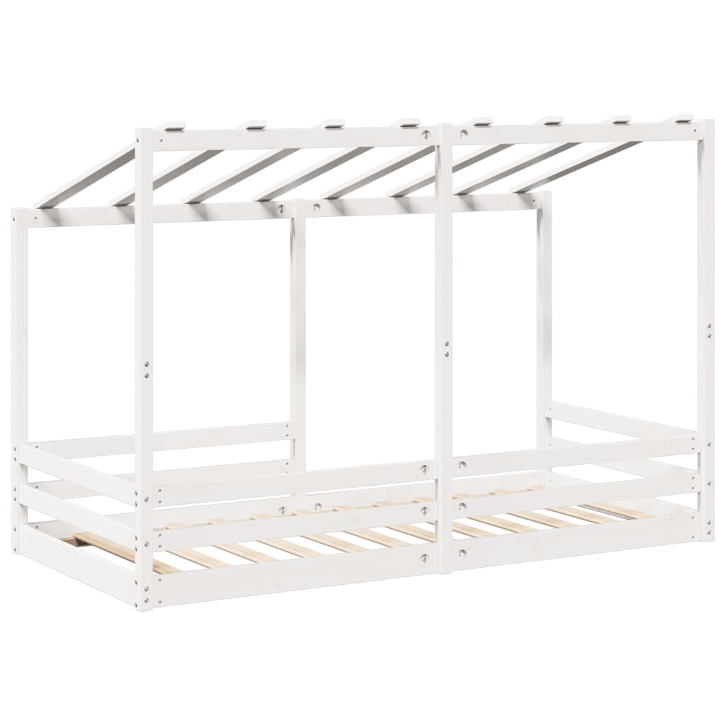 Acoperiș pat de copii, alb, 100x200 cm, lemn masiv de pin GartenMobel Dekor