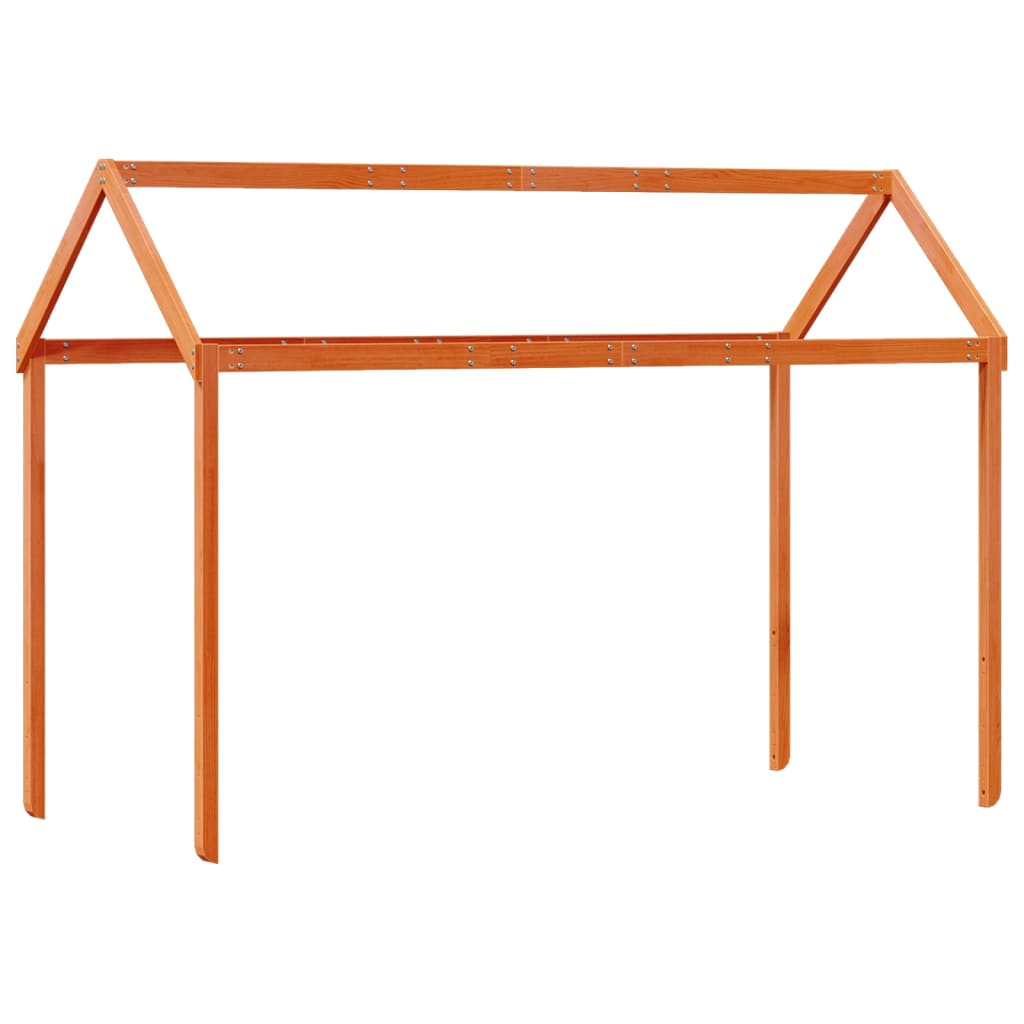 Acoperiș pat de copii, maro, 207x80,5x151,5 cm, lemn masiv pin GartenMobel Dekor
