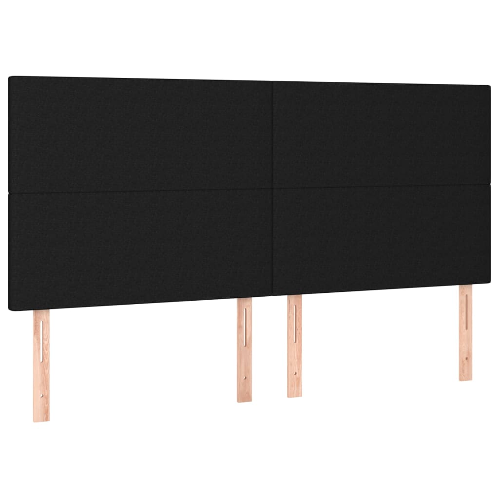 Pat box spring cu saltea, negru, 160x200 cm, textil GartenMobel Dekor