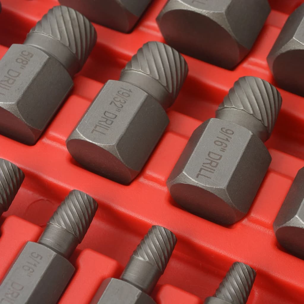 Set extractor șuruburi, caneluri multiple, 25 de piese, oțel GartenMobel Dekor