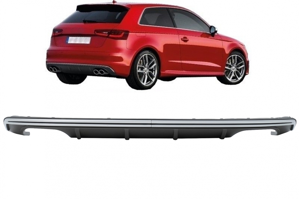 Difuzor Bara Spate Audi A3 8V Hatchback Sportback (2012-2015) S3 Design Performance AutoTuning