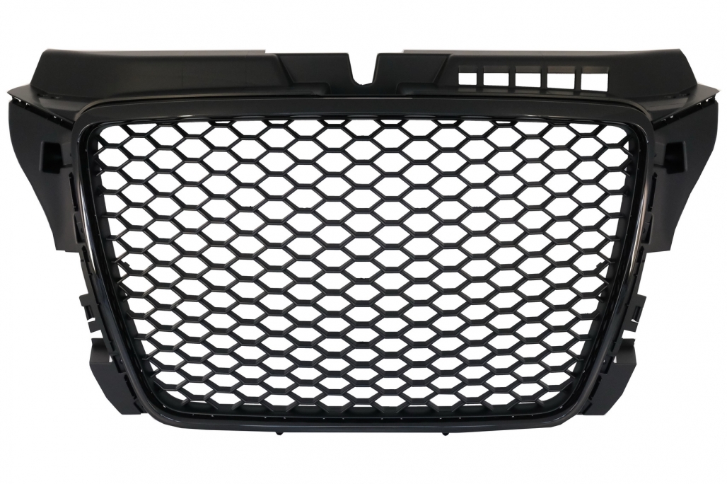 Grila Centrala Audi A3 8P Facelift (2007-2012) RS Design Negru Lucios Performance AutoTuning