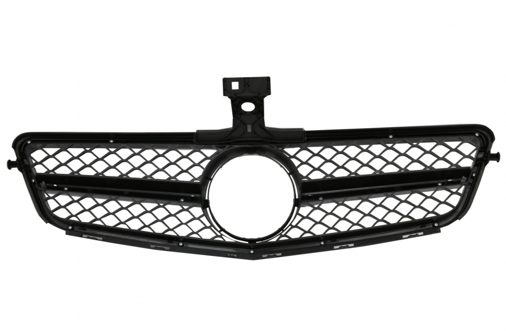 Pachet Exterior Mercedes C-class W204 C204 Facelift C63 Design cu Grila Centrala Sport Negru Lucios Performance AutoTuning