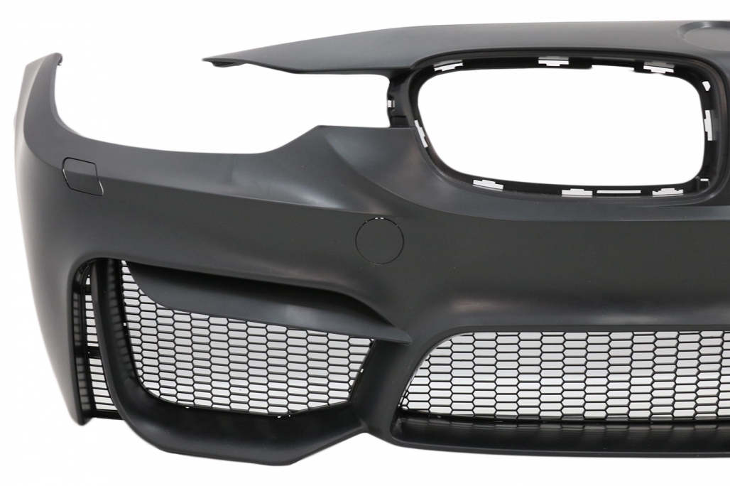 Bara Fata BMW Seria 3 F30 F31 (2011-2019) M3 Design cu Grila Centrala Negru Lucios M Design Performance AutoTuning