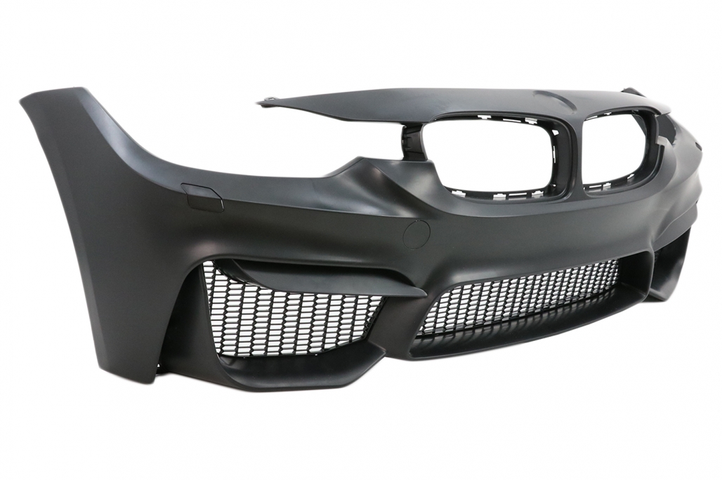 Bara Fata BMW Seria 3 F30 F31 (2011-2019) M3 Design cu Grila Centrala Negru Lucios M Design Performance AutoTuning