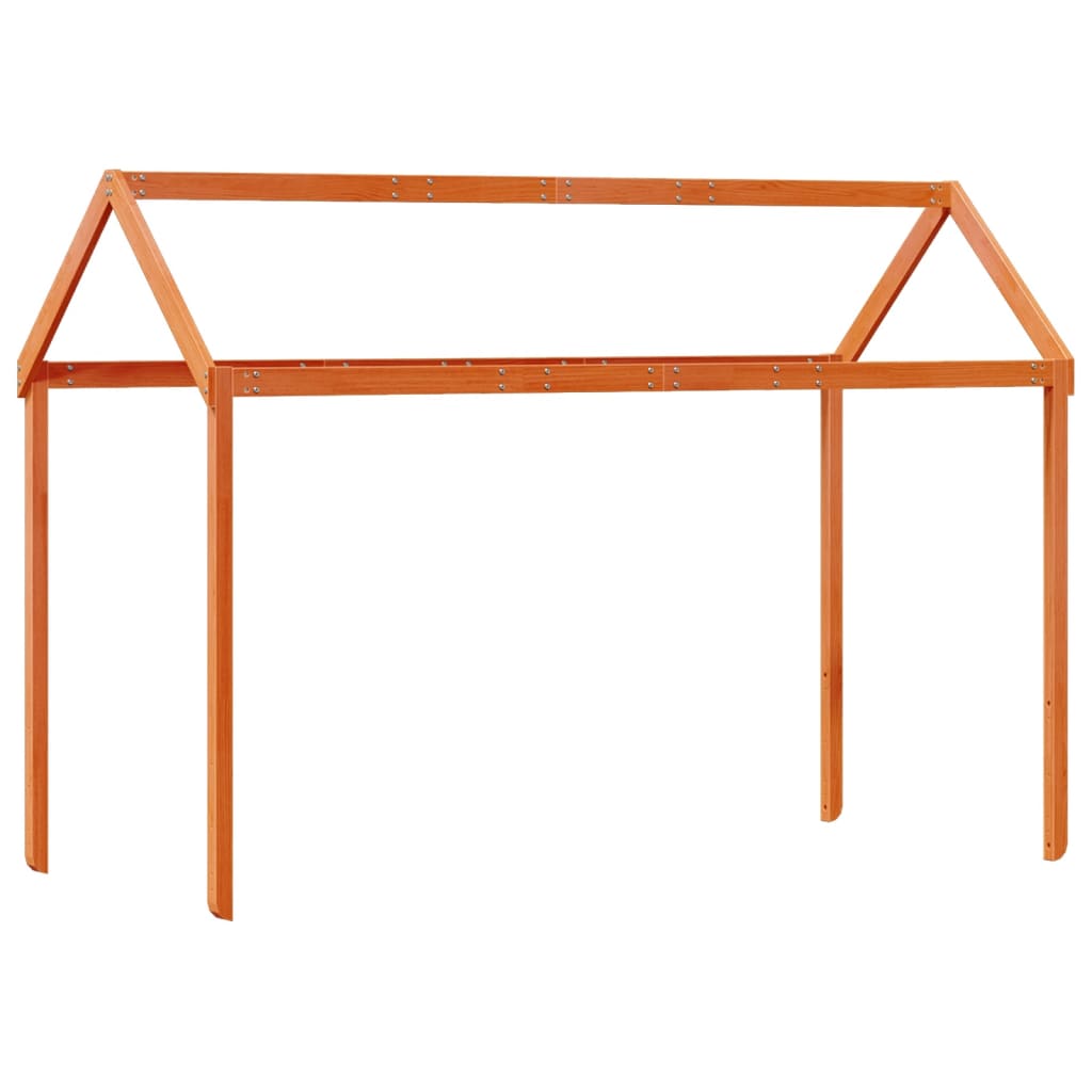 Pat înalt cu acoperiș, maro ceruit, 75x190 cm, lemn masiv pin GartenMobel Dekor