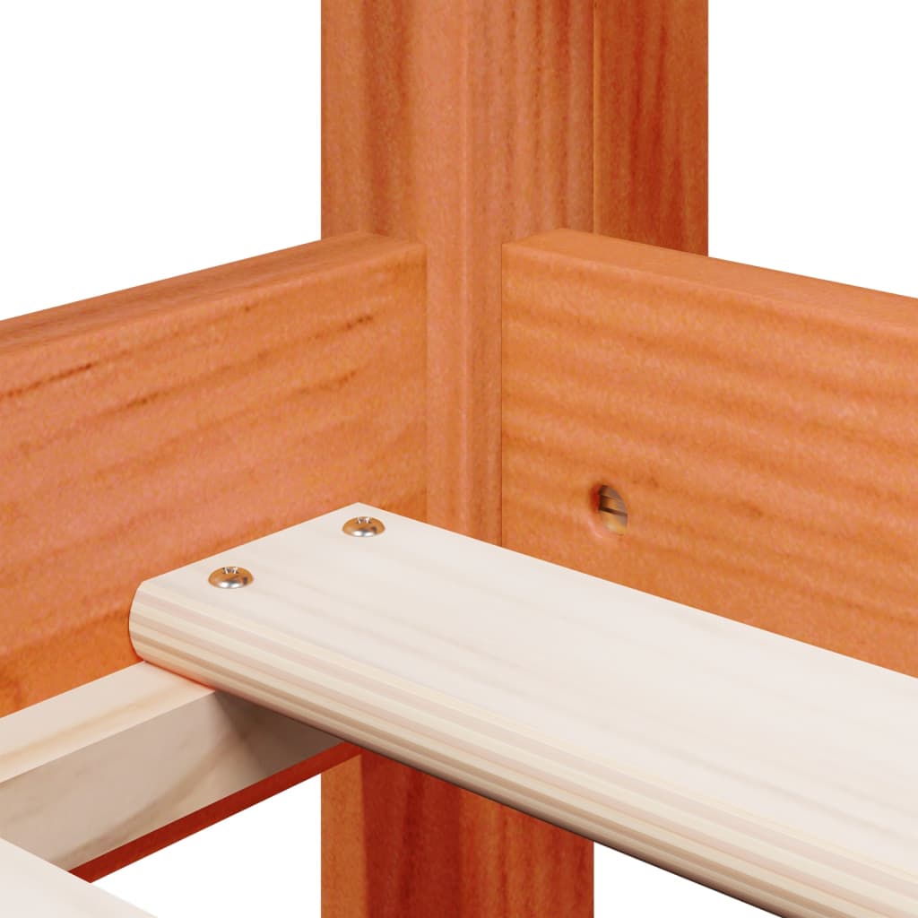 Pat înalt cu acoperiș, maro ceruit, 80x200 cm, lemn masiv pin GartenMobel Dekor