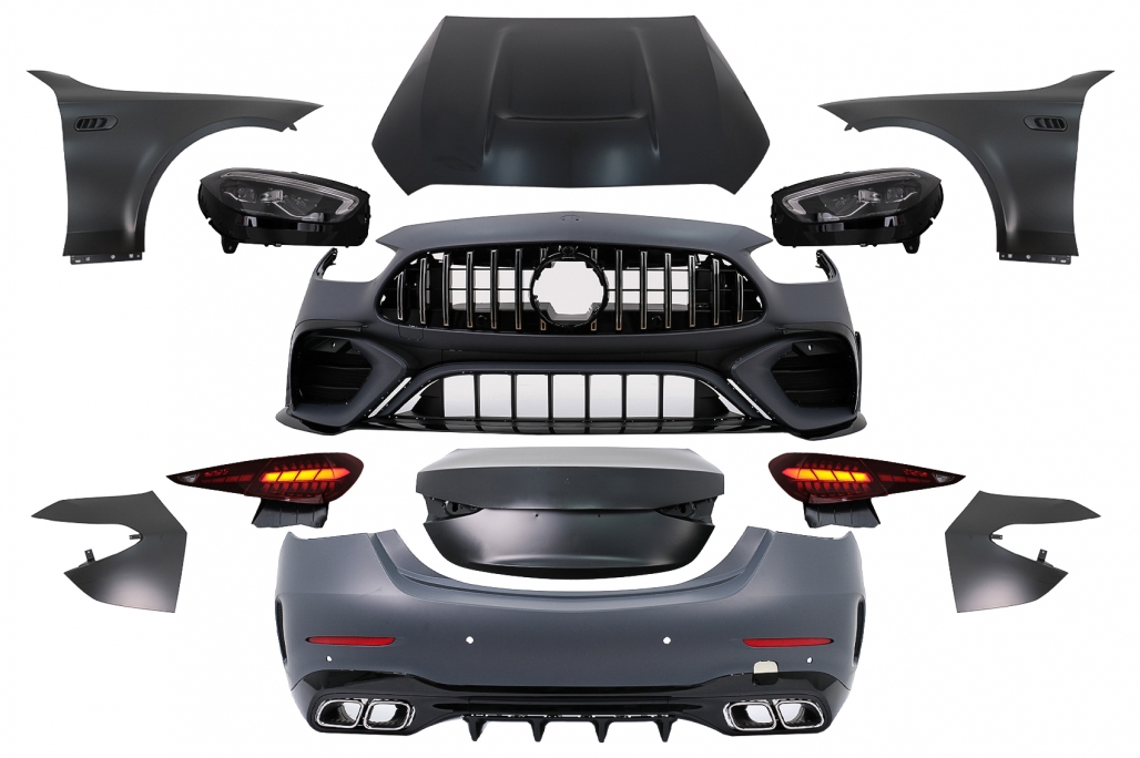 Pachet Exterior Mercedes C-Class W205 Sedan (2018-2022) Conversie la W206 C63 Design Performance AutoTuning