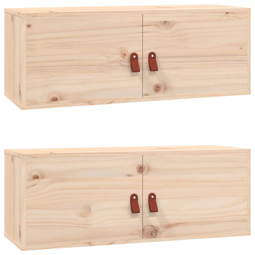 Dulapuri de perete, 2 buc., 80x30x30 cm, lemn masiv de pin GartenMobel Dekor