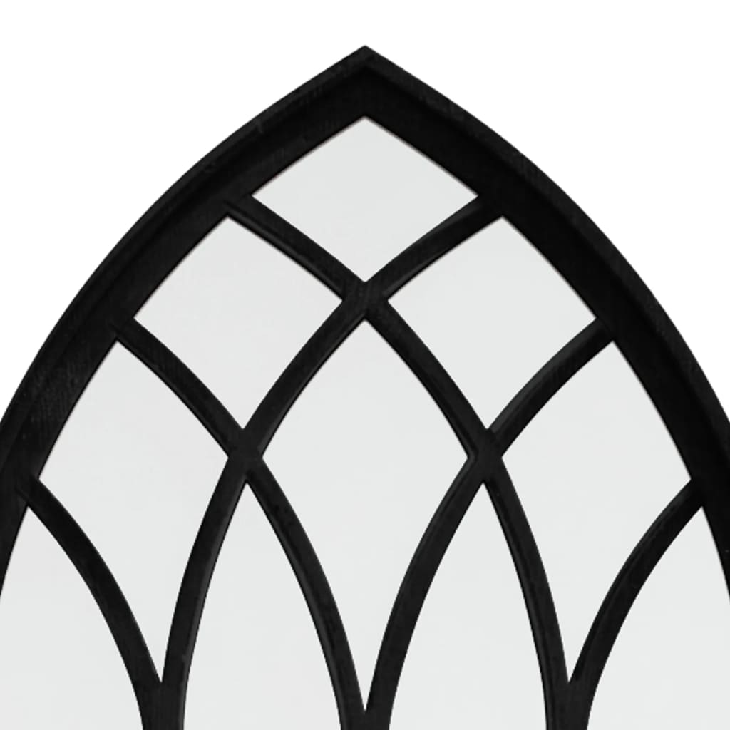 Oglindă,negru, 100x45 cm,fier, pentru utilizare în interior GartenMobel Dekor