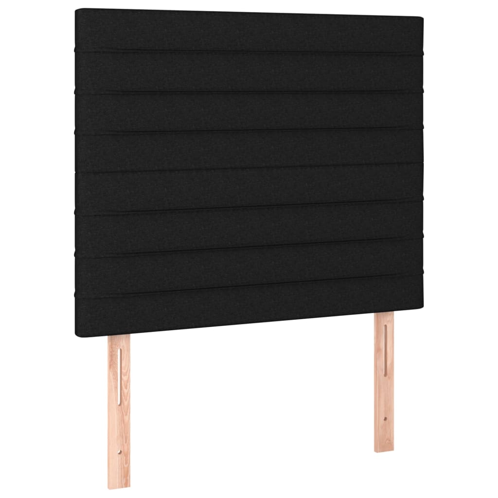 Tăblii de pat, 2 buc, negru, 80x5x78/88 cm, textil GartenMobel Dekor