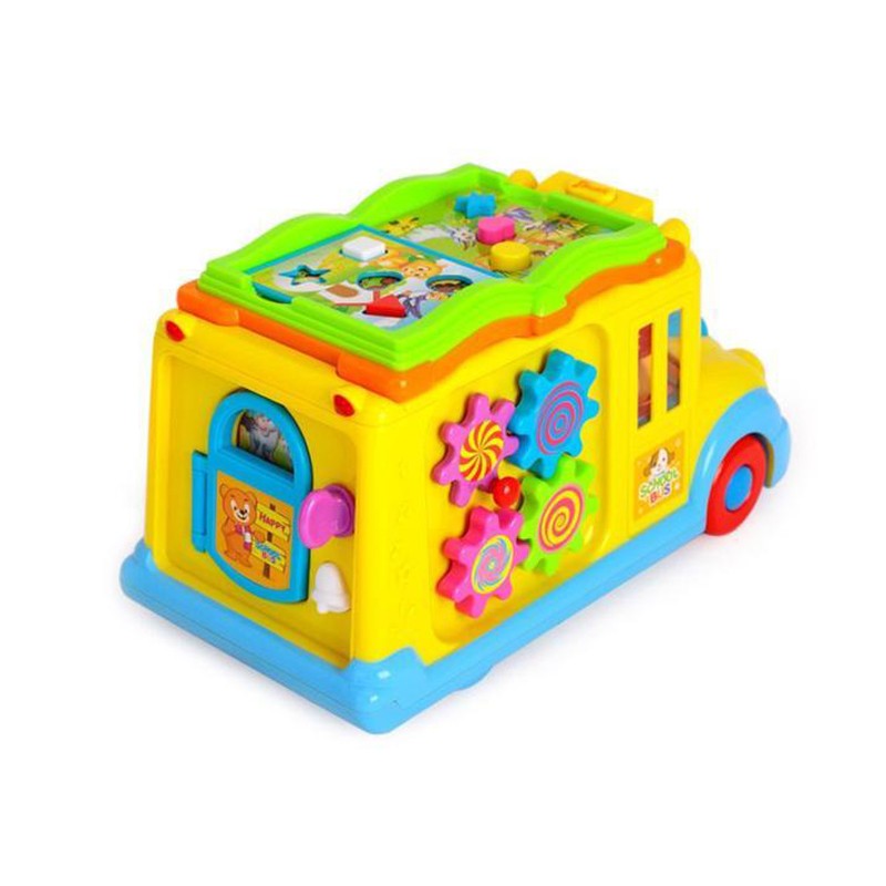 Autobuz scolar interactiv, sunete si lumini, imagini, multicolor, 12 luni+ MultiMark GlobalProd