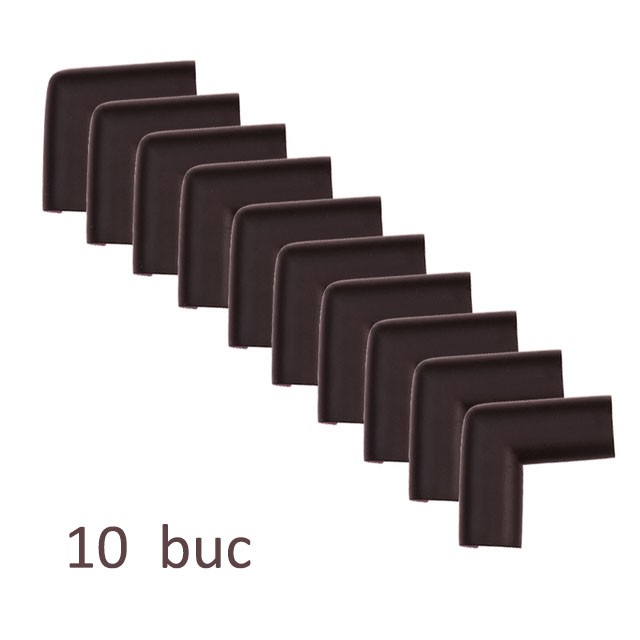 Protectie colturi mobila si muchii, set 10 accesorii spuma, 5.5x3.8 cm culoare maro MultiMark GlobalProd
