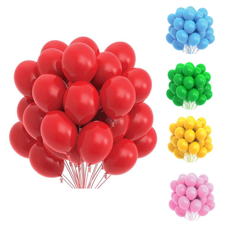 Set 100 baloane petrecere, material latex, forma ovala 30 cm culoare alb MultiMark GlobalProd