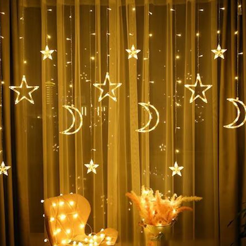 Decoratiune led forma stea, pentru fereastra, lumina alb calda, alimentare baterii, 19 x 1 x 19 cm MultiMark GlobalProd