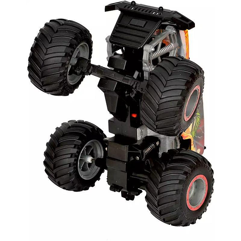 Masina cu telecomanda, tip off-road, cascadorii, rotire verticala 360 grade, imprimeu flacari MultiMark GlobalProd