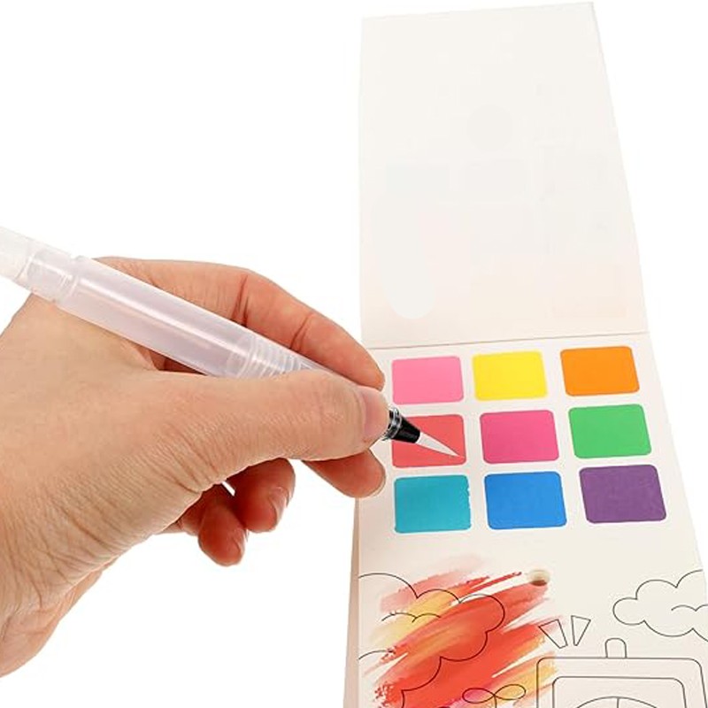 Mini carte de colorat cu apa, notite cu ilustratii, pensula pictura, 4 ani+ MultiMark GlobalProd