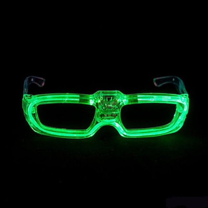 Ochelari led animatie petreceri, 3 moduri de iluminare, alimentare baterii culoare verde MultiMark GlobalProd