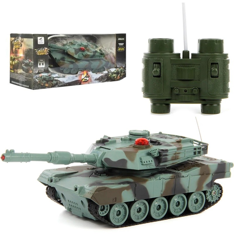 Tanc militar cu telecomanda a1m2, tun, mitraliera, efecte sonore si luminoase, reincarcabil, scara 1:32, 22.3 x 7.2 x 7.8 cm MultiMark GlobalProd