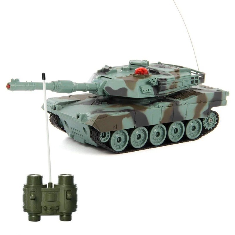 Tanc militar cu telecomanda a1m2, tun, mitraliera, efecte sonore si luminoase, reincarcabil, scara 1:32, 22.3 x 7.2 x 7.8 cm MultiMark GlobalProd