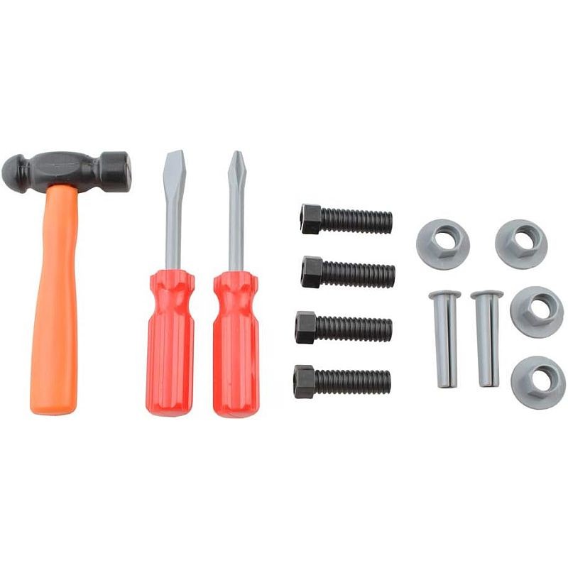 Trusa unelte constructii, 32 piese, burghiu, surubelnite, ciocan, fierastrau de mana, cutie depozitare MultiMark GlobalProd