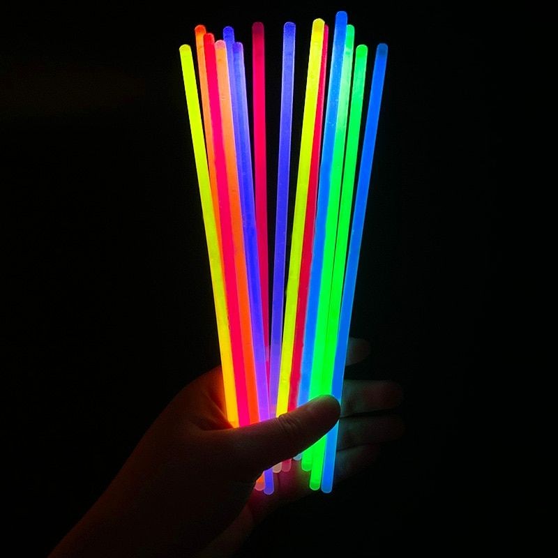 Betisoare bratari luminoase glow sticks, diverse culori, set 100 bucati culoare multicolor MultiMark GlobalProd