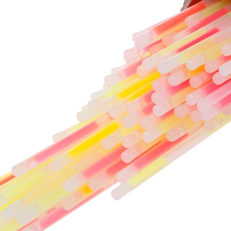 Betisoare bratari luminoase glow sticks, diverse culori, set 100 bucati culoare multicolor MultiMark GlobalProd