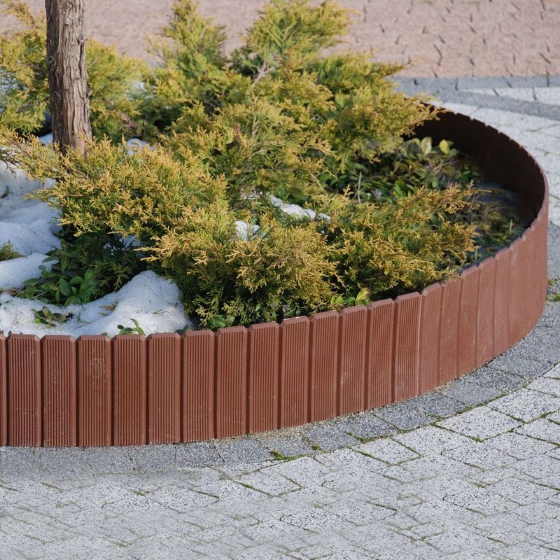 Palisada gradina, gardulet decorativ 24x100 cm, imbinari ascunse, maro MultiMark GlobalProd