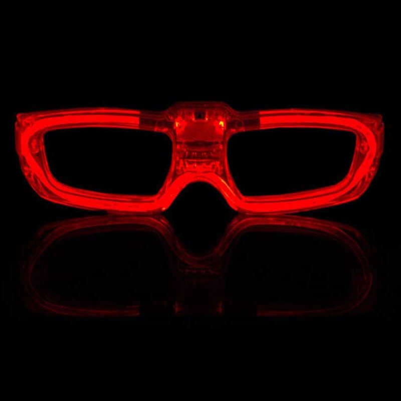 Ochelari led animatie petreceri, 3 moduri de iluminare, alimentare baterii culoare rosu MultiMark GlobalProd
