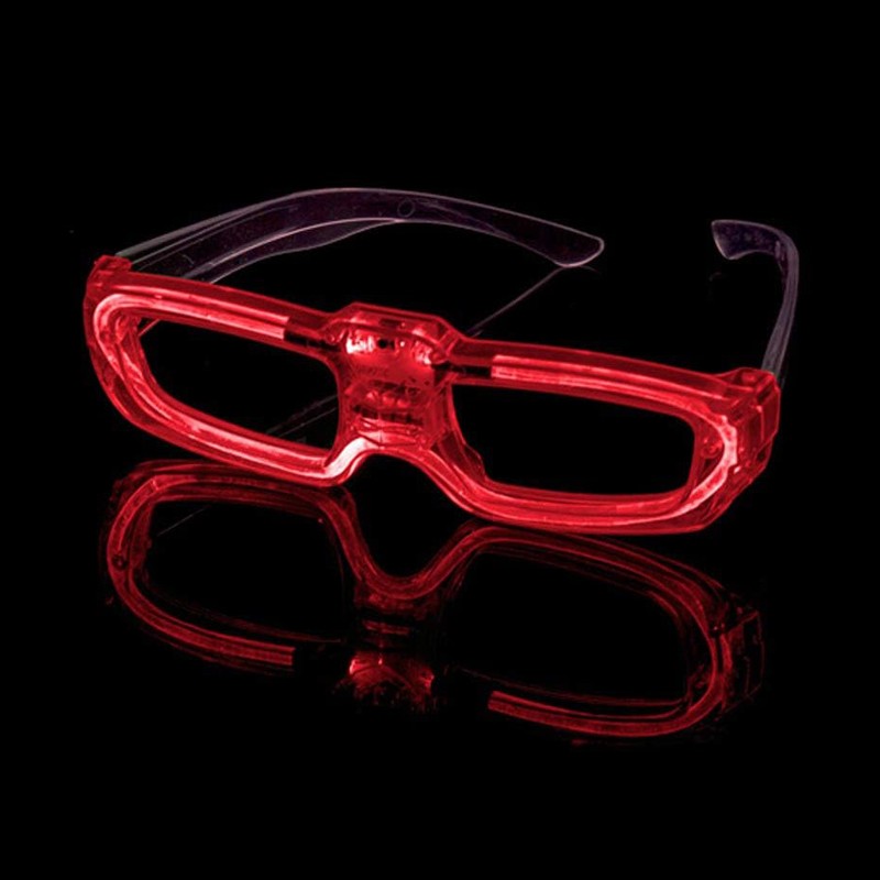 Ochelari led animatie petreceri, 3 moduri de iluminare, alimentare baterii culoare rosu MultiMark GlobalProd