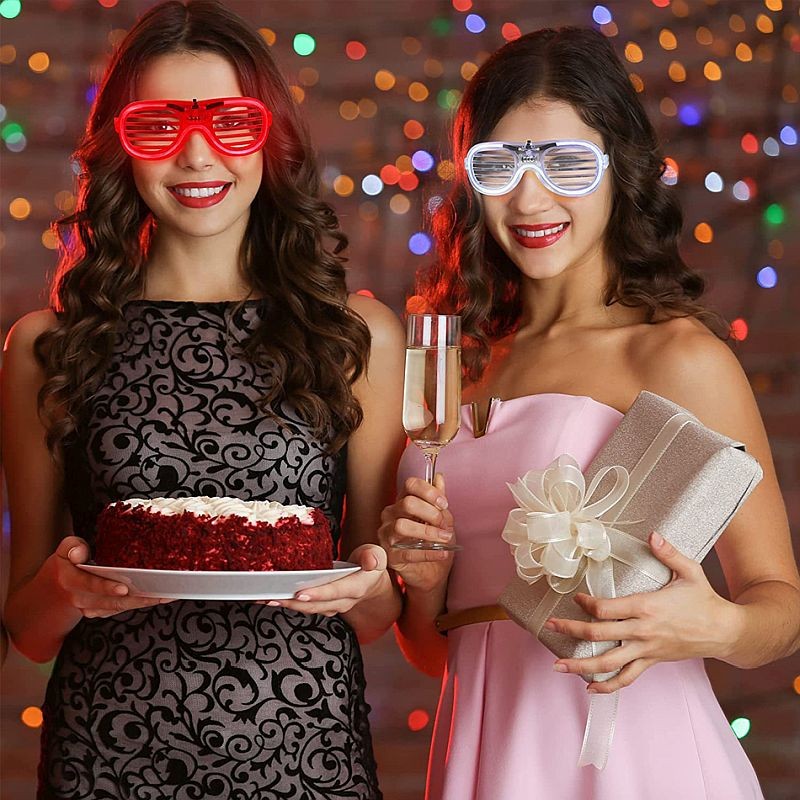 Ochelari shutter led, model aviator, 3 moduri iluminare, diverse culori culoare rosu MultiMark GlobalProd