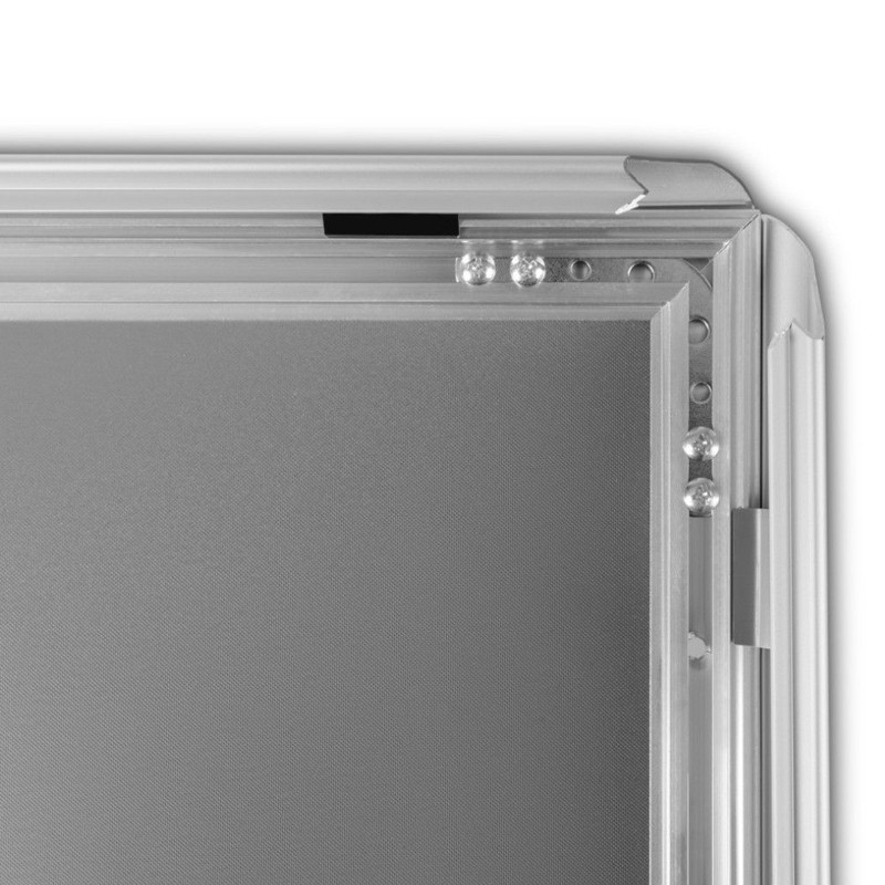 Rama click aluminiu a3, pentru postere sau afise, colturi drepte, gri MultiMark GlobalProd