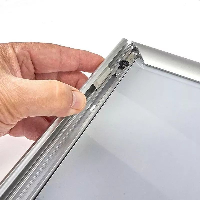 Rama click aluminiu a3, pentru postere sau afise, colturi drepte, gri MultiMark GlobalProd