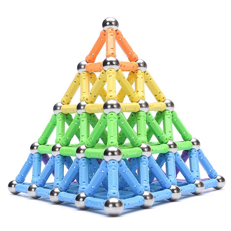 Set constructie magnetic 3d, joc educativ, 230 piese multicolore, diferite forme si dimensiuni, 6 ani+ MultiMark GlobalProd