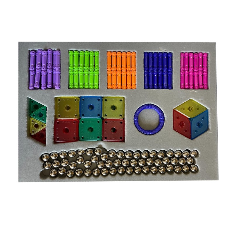 Set constructie magnetic 3d, joc educativ, 230 piese multicolore, diferite forme si dimensiuni, 6 ani+ MultiMark GlobalProd