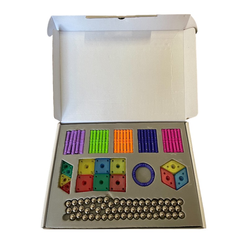 Set constructie magnetic 3d, joc educativ, 230 piese multicolore, diferite forme si dimensiuni, 6 ani+ MultiMark GlobalProd