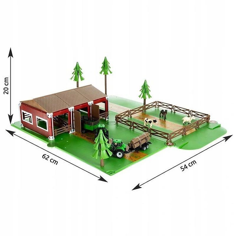 Set de joaca ferma cu utilaje agricole si animale, 102 piese, 54 x 62 x 20 cm MultiMark GlobalProd