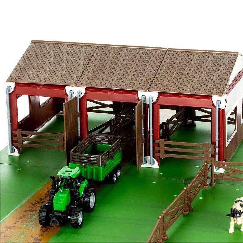 Set de joaca ferma cu utilaje agricole si animale, 102 piese, 54 x 62 x 20 cm MultiMark GlobalProd