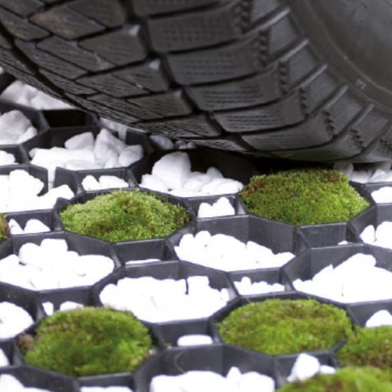 Grila parcare si terasamente, 50 x 50 cm, rezistenta 250 tone/mp, polipropilena, negru MultiMark GlobalProd