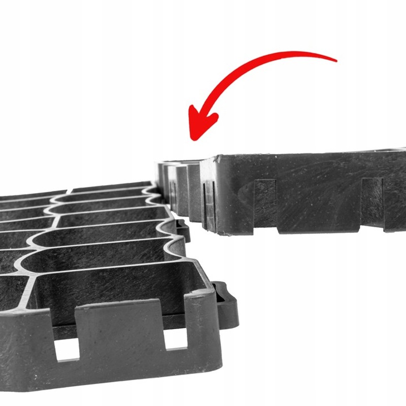 Grila parcare si terasamente, 50 x 50 cm, rezistenta 250 tone/mp, polipropilena, negru MultiMark GlobalProd