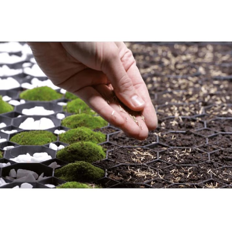 Grila parcare si terasamente, 50 x 50 cm, rezistenta 250 tone/mp, polipropilena, negru MultiMark GlobalProd