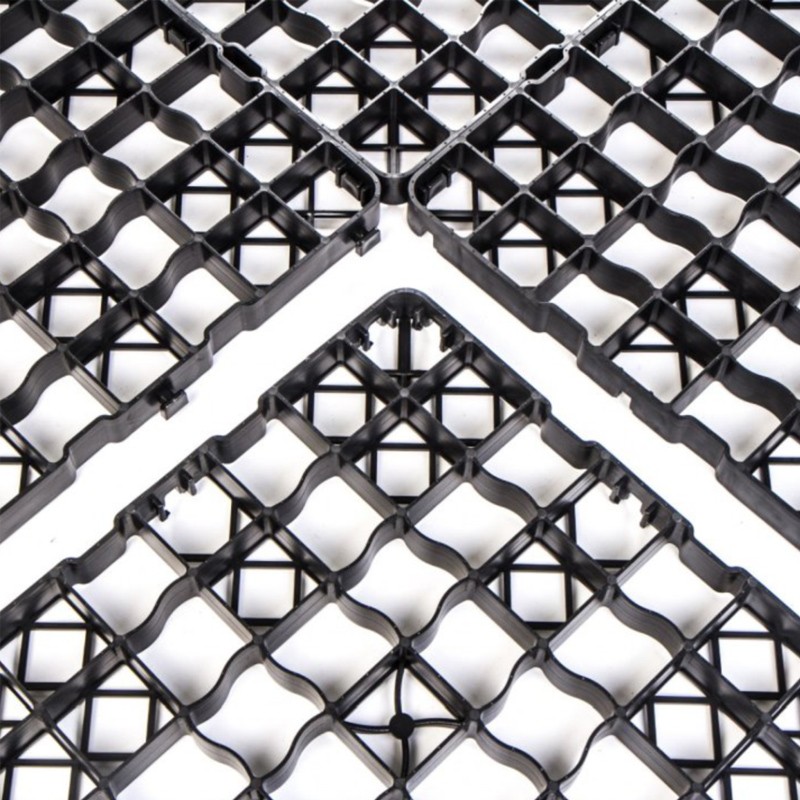 Grila parcare si terasamente, 50 x 50 cm, rezistenta 250 tone/mp, polipropilena, negru MultiMark GlobalProd