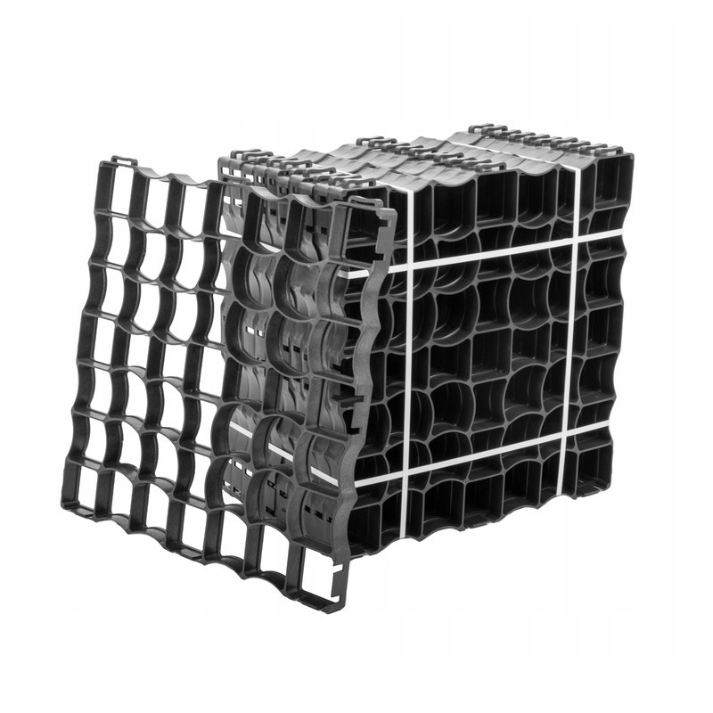 Grila parcare si terasamente, 50 x 50 cm, rezistenta 250 tone/mp, polipropilena, negru MultiMark GlobalProd