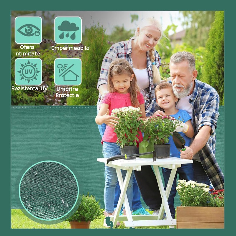 Plasa de umbrire si protectie 2x10 m, grad umbrire 70%, densitate hdpe 70 g/mp MultiMark GlobalProd