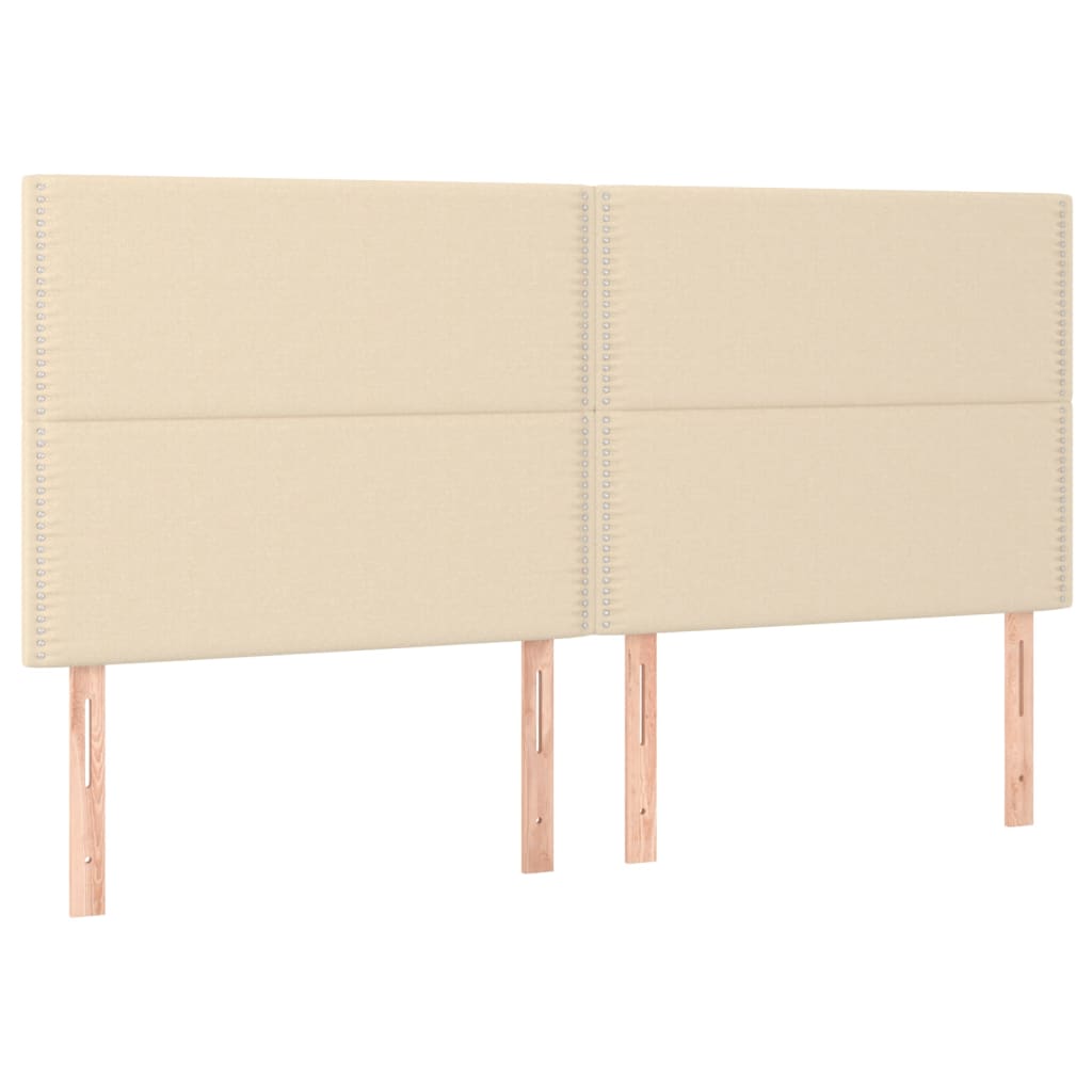 Pat box spring cu saltea, crem, 200x200 cm, textil GartenMobel Dekor