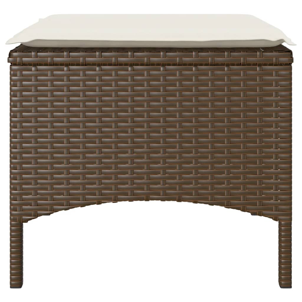 Canapea de grădină cu 2 locuri cu masă și scaune maro poliratan GartenMobel Dekor